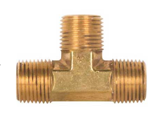 3800# smedet mandlige tee messing rørfittings