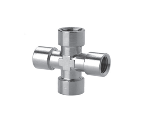 BSPT Union Cross rustfrit stål fittings