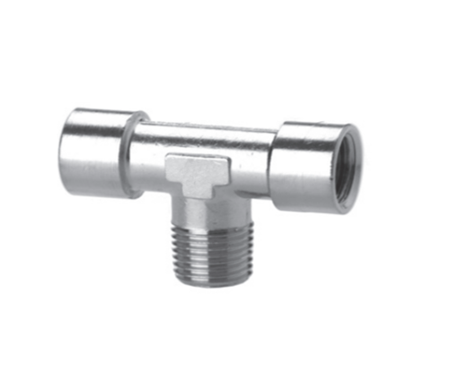 Mandlig gren tee rustfrit stål fittings