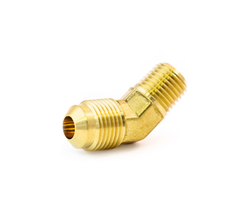 54# SAE 45 ° Flare Messing Fittings smed 45 ° Mandlig albue